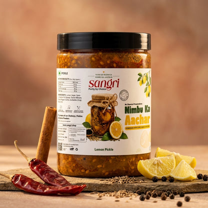 Homemade Nimbu Achar – Traditional Indian Lemon Pickle with Spices | Sweet & Tangy Taste