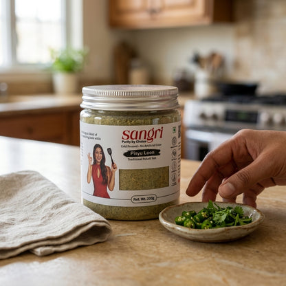 Sangri Pisyu Loon (Pahadi Namak) | Green Salt | Traditional Hand-Pounded, Natural & Authentic Taste (200g)